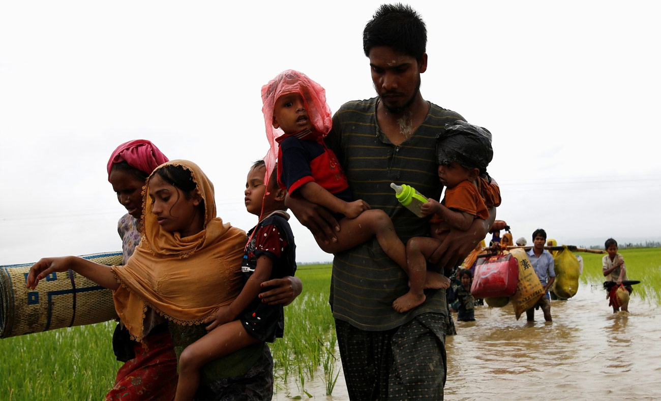 الفارون من مسلمي الروهينجا المتجهين لبنجلاديش