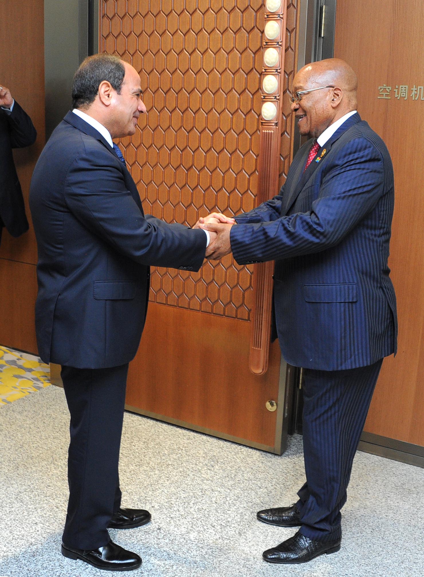 السيسي يلتقى رئيسى الصين وجنوب أفريقيا ورئيس وزراء الهند على هامش بريكس (7)