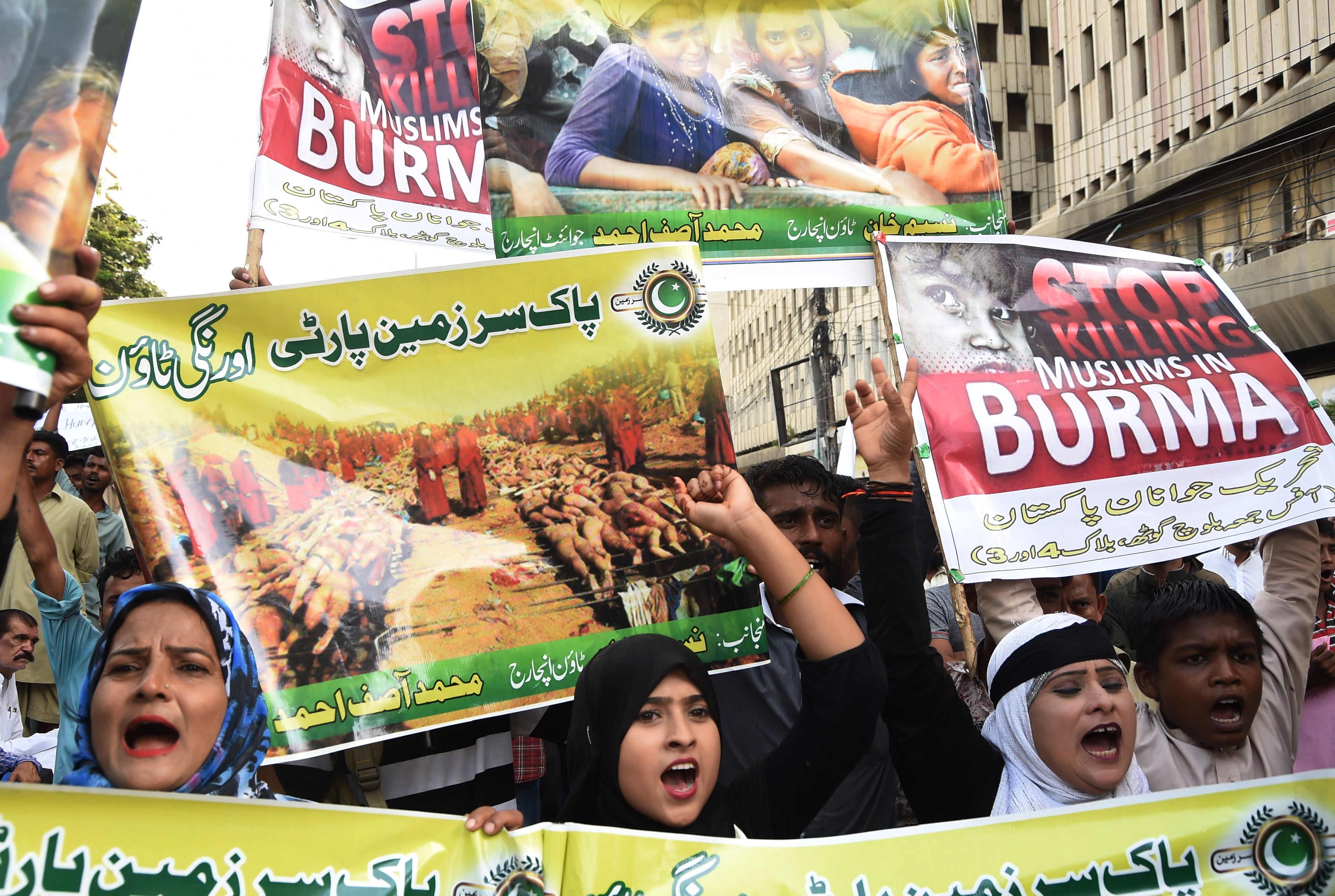 مظاهرات فى باكستان ضد قتل المسلمين فى بورما