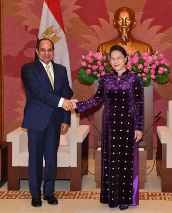 السيد الرئيس يلتقى رئيسة الجمعية الوطنية الفيتنامية‎ (3)