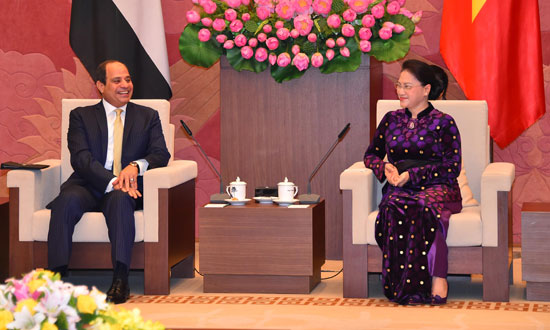 السيد الرئيس يلتقى رئيسة الجمعية الوطنية الفيتنامية‎ (6)