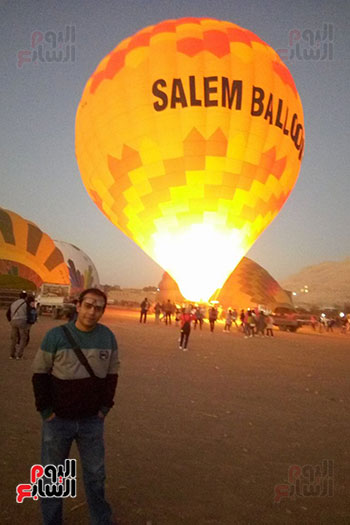 جانب من اقلاع رحلات البالون من مطار البر الغربي