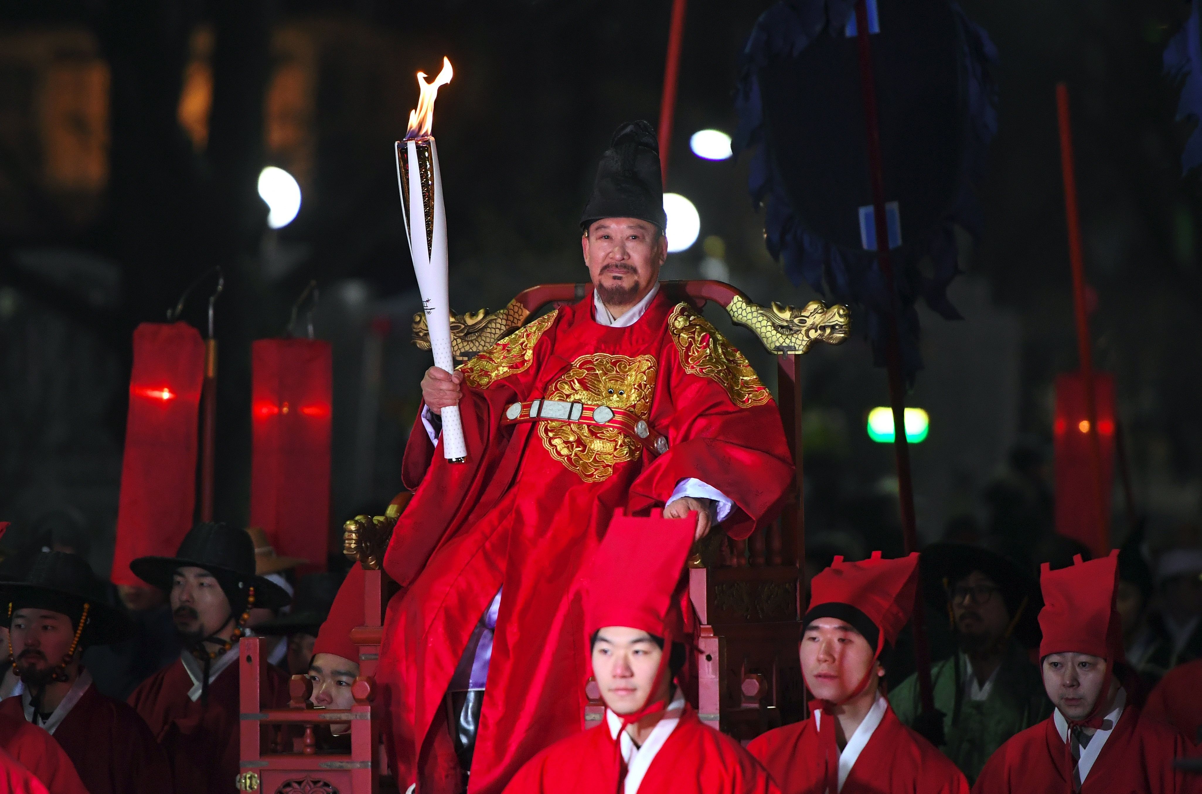 الشعلة الأولمبية فى كوريا