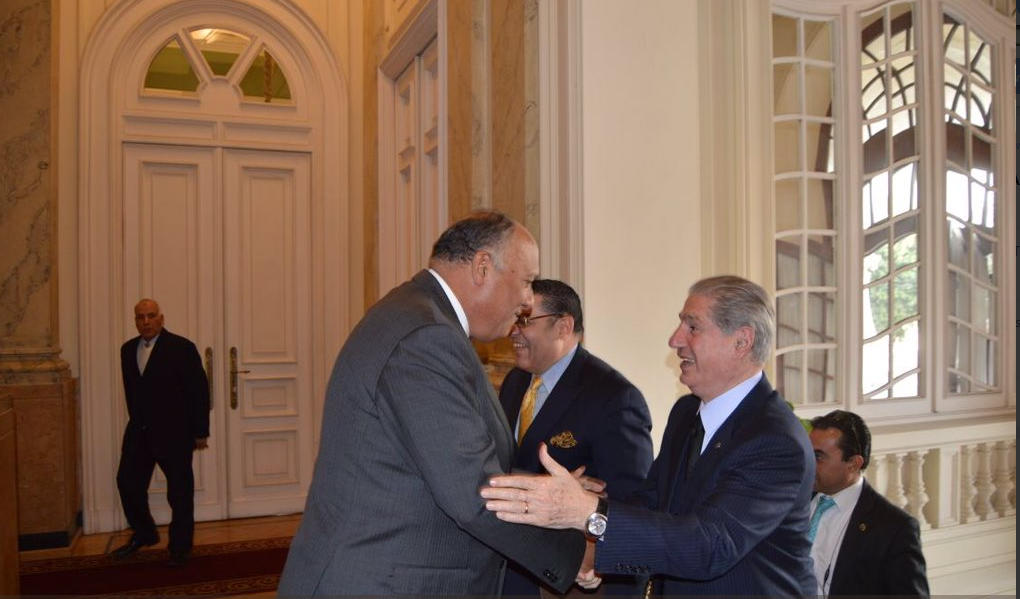 وزير الخارجية يستقبل رئيس لبنان الأسبق
