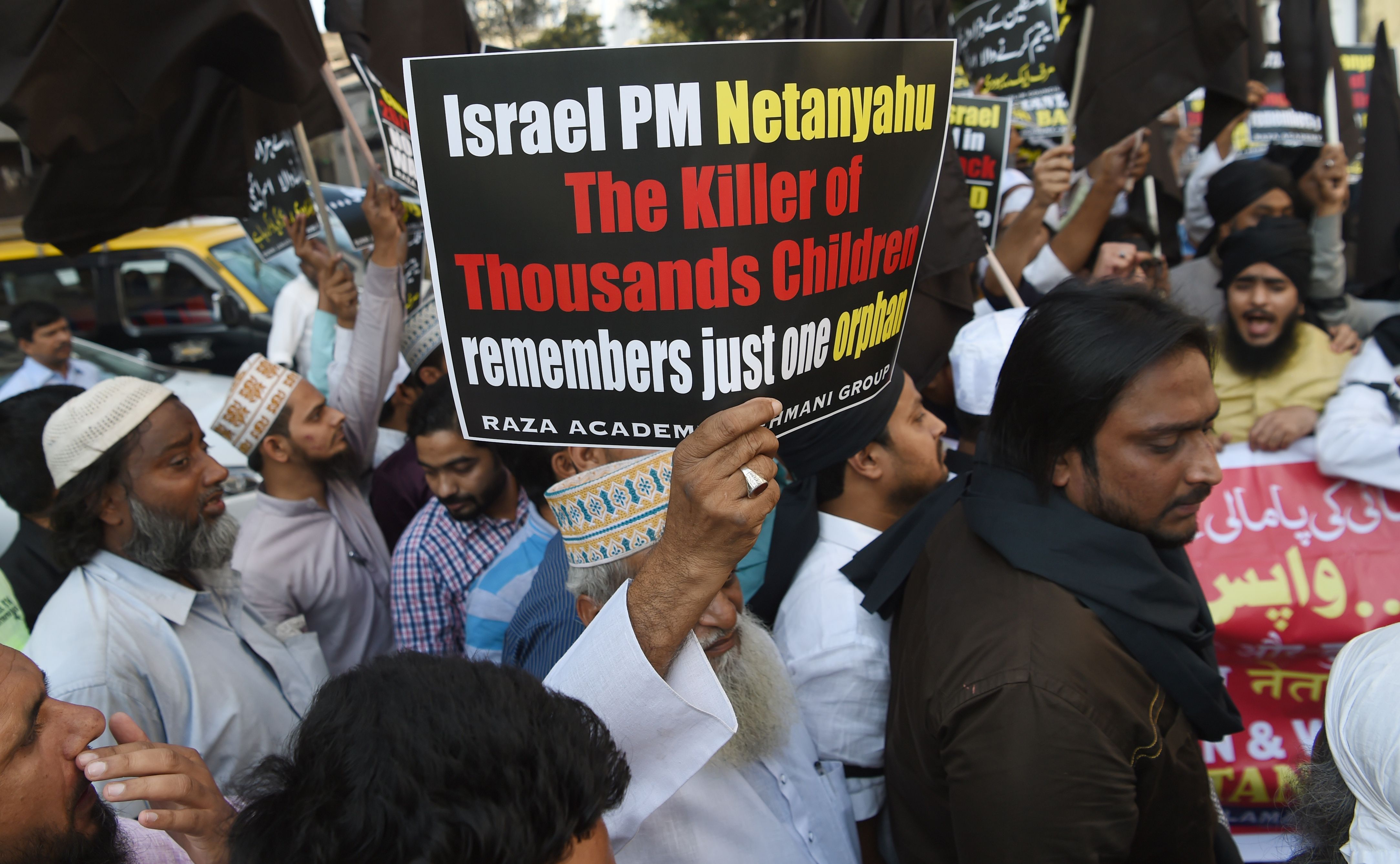 مظاهرات فى الهند ضد زيارة نتنياهو
