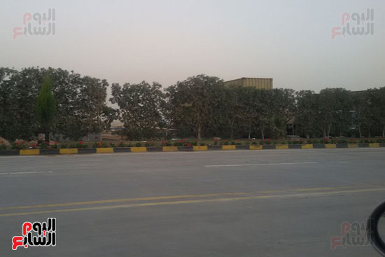 الورود فى استقبال الرئيس