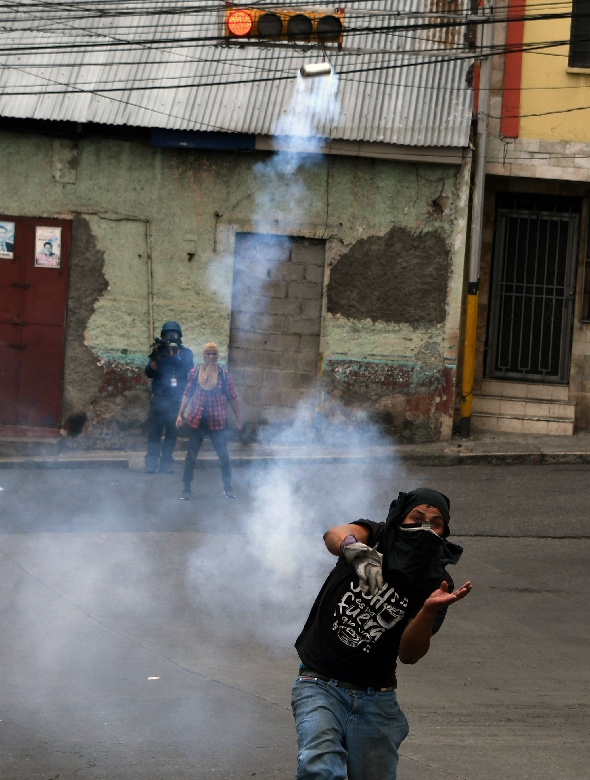 جانب من  أعمال العنف فى هندوراس