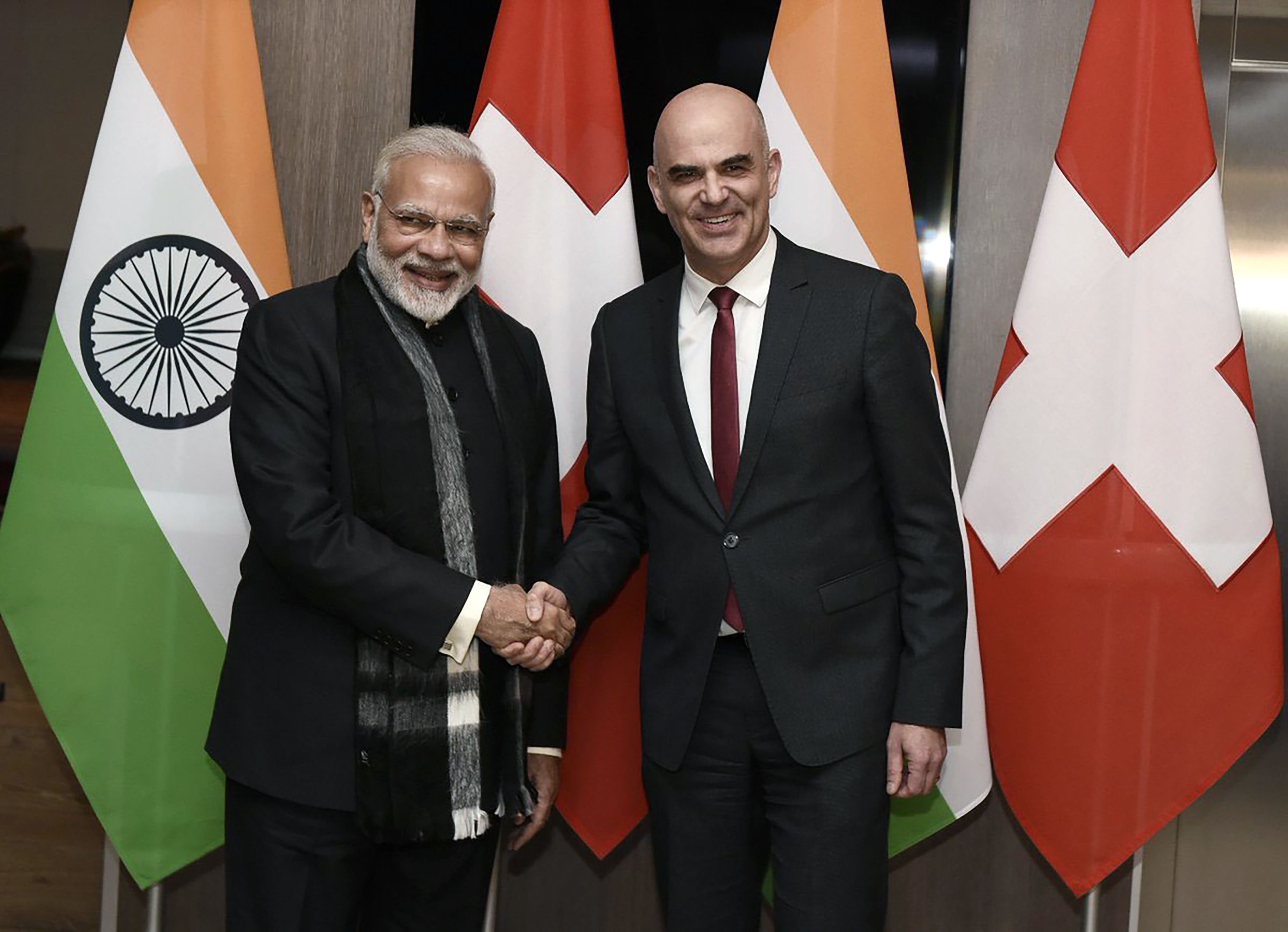 رئيس وزراء الهند والرئيس السويسرى