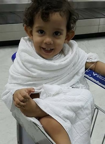 الطفل محمود قبل تقدم حالته