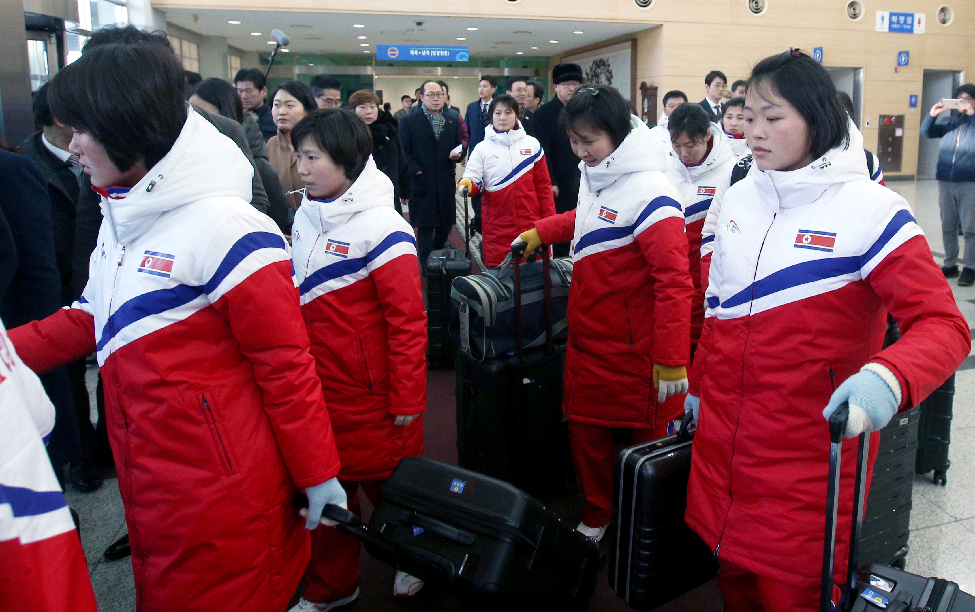 رياضيو كوريا الشمالية يستعدون للمشاركة فى دورة الألعاب الأولمبية