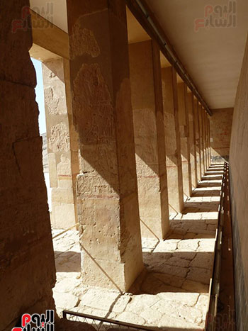 جانب من المعمار داخل معبد الملكة حتشبسوت