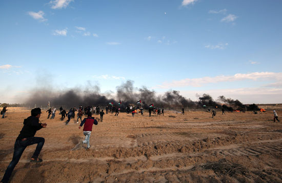 احتجاجات عنيفة فى غزة