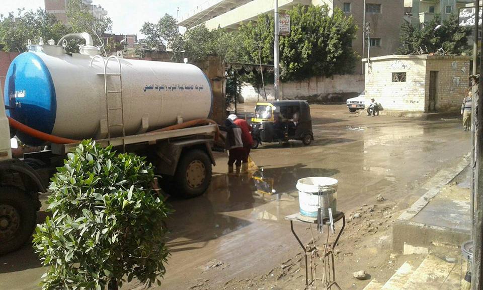 1-إزالة مياه الامطار من الشوارع