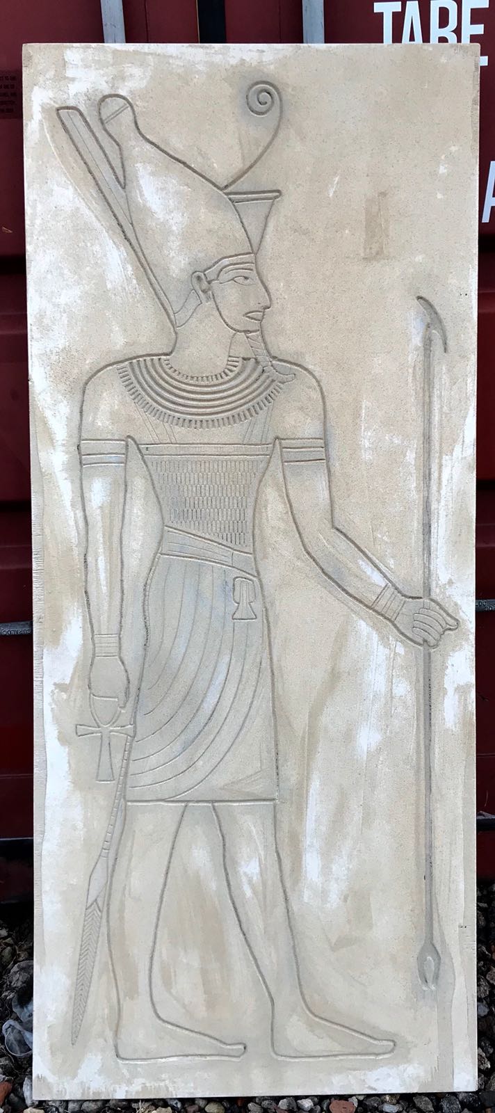 احد اللوحات الفرعونية بالمعرض