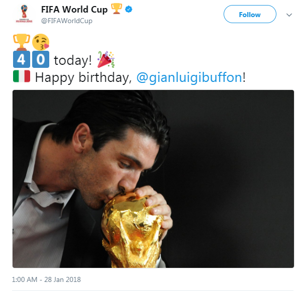 تغريدة الصفحة الرسمية لكأس العالم