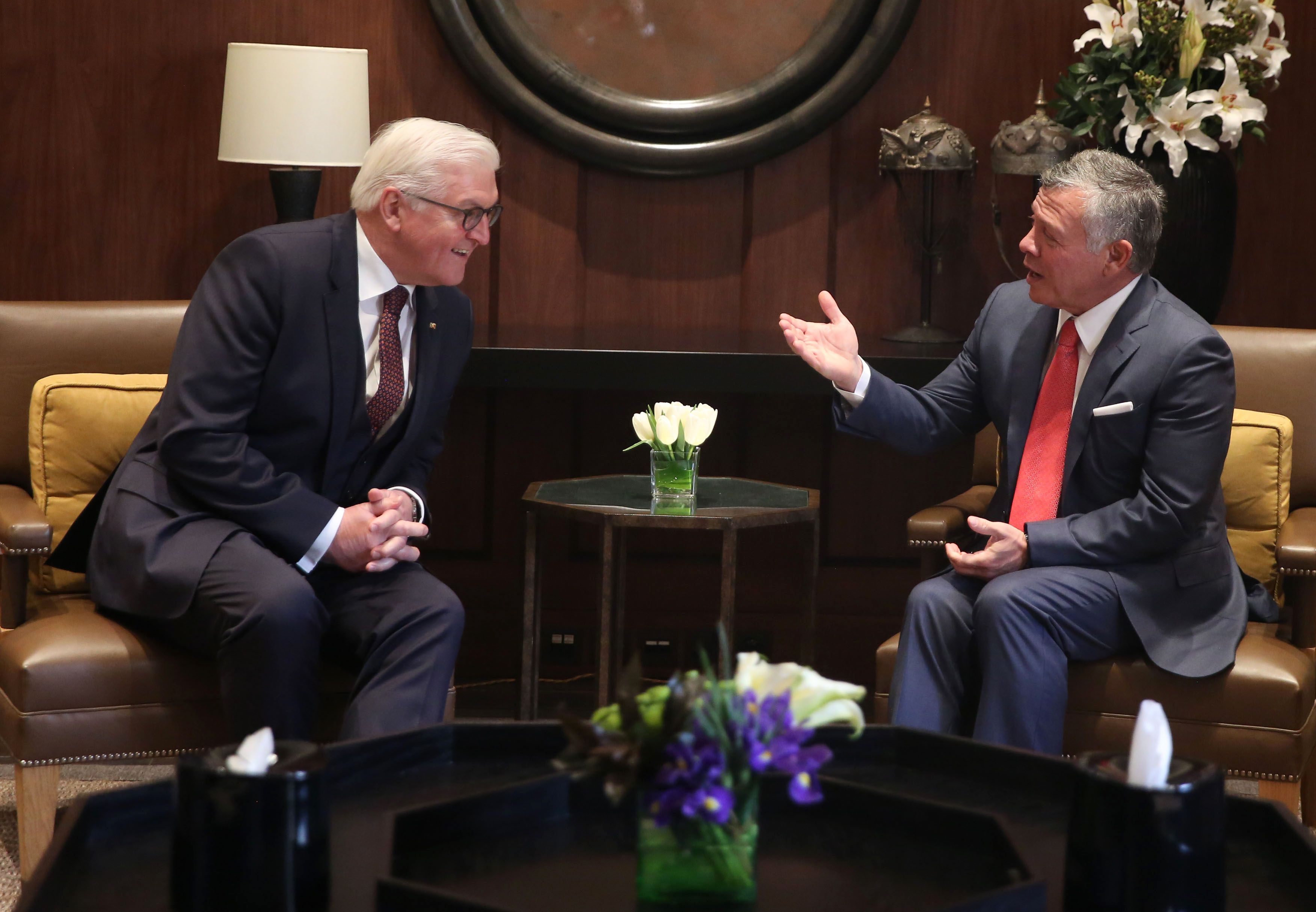 لقاء العاهل الأردنى والرئيس الألمانى