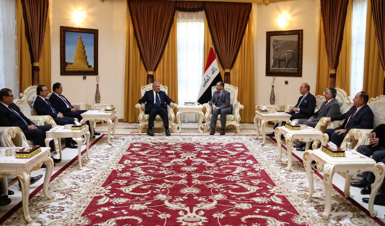 رئيس مجلس النواب العراقى يستقبل إبراهيم محلب والوفد المصرى