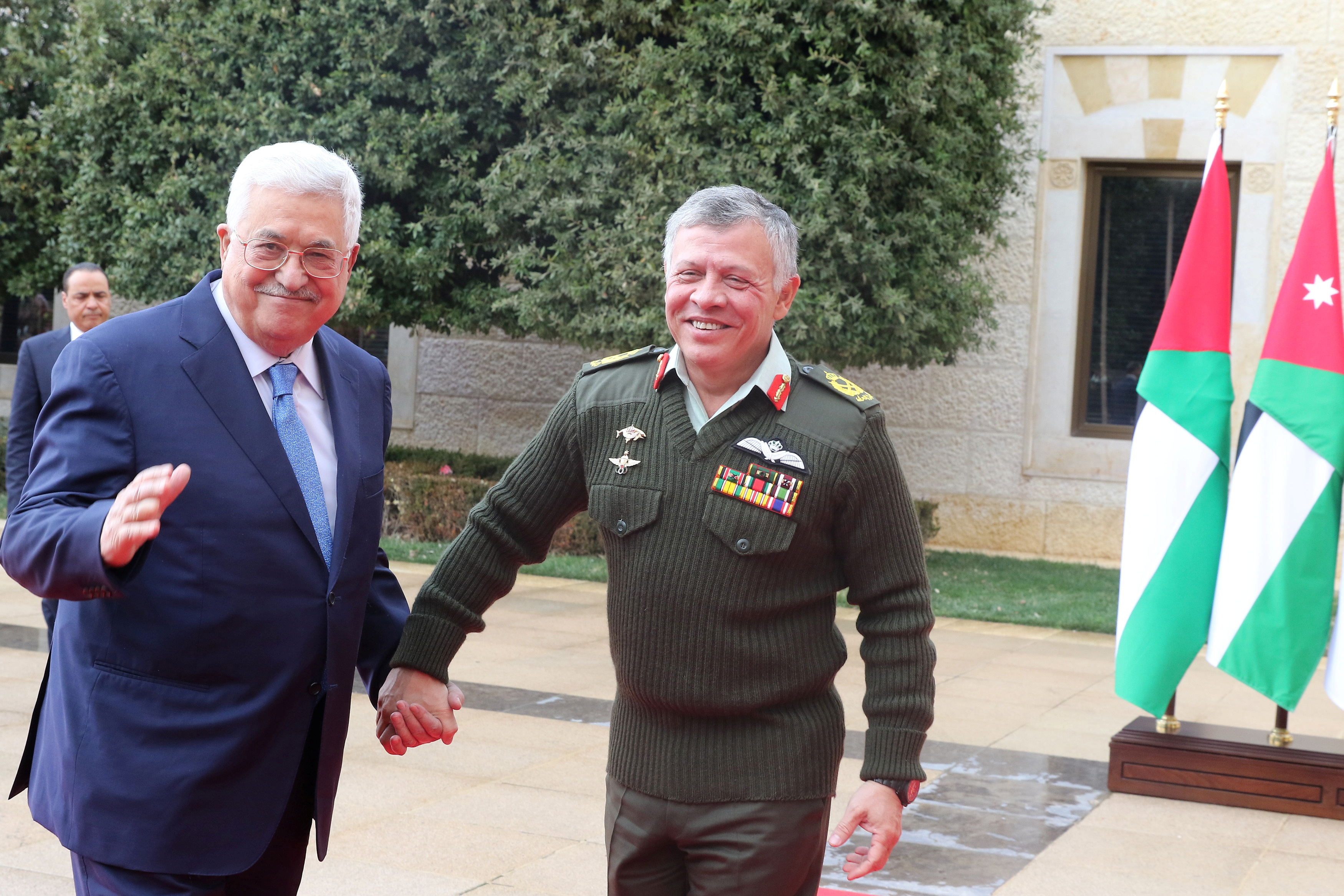 جانب من لقاء العاهل الأردنى والرئيس الفلسطينى