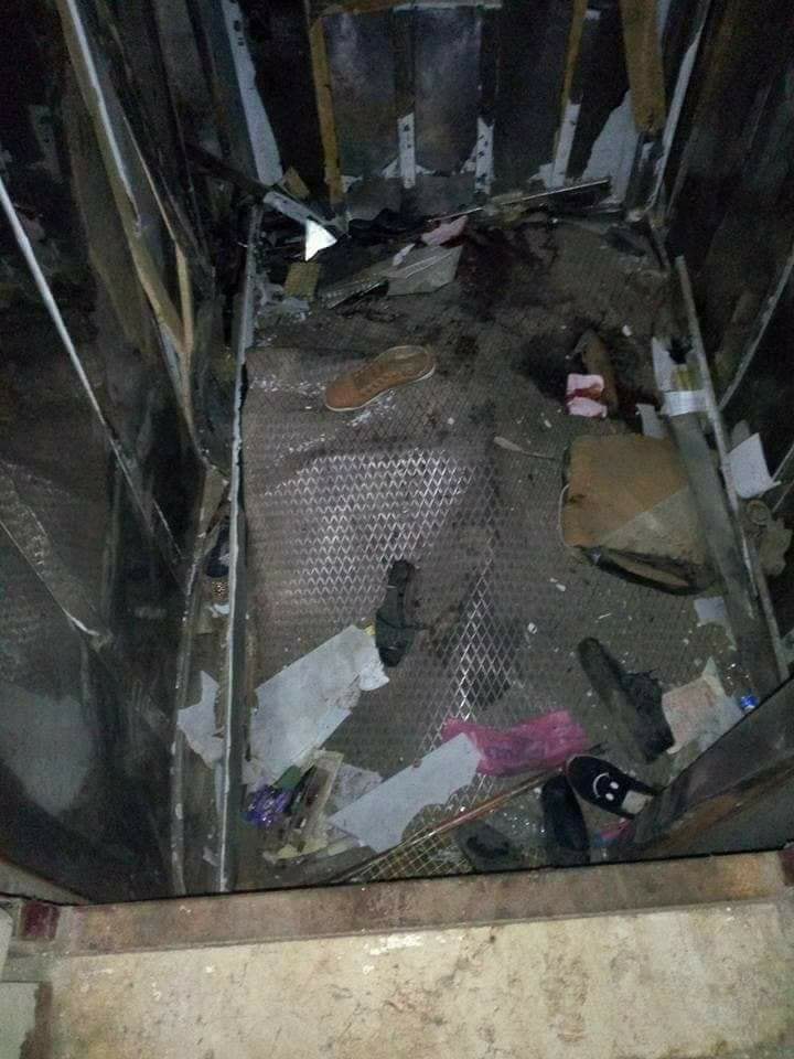 انهيار اسانسير مستشفى بنها العام (2)