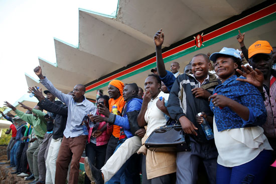  توافد حشود المعارضة الكينية 