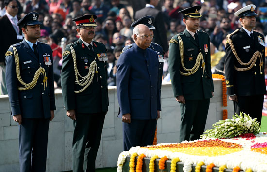 رئيس الهند يحيى ذكرى رحيل المهاتما غاندى