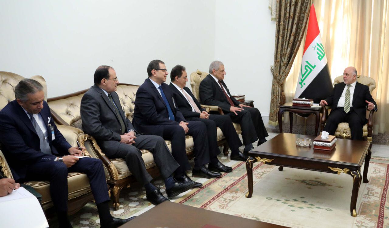 رئيس الوزراء العراقى يستقبل المهندس إبراهيم محلب والوفد المرافق له