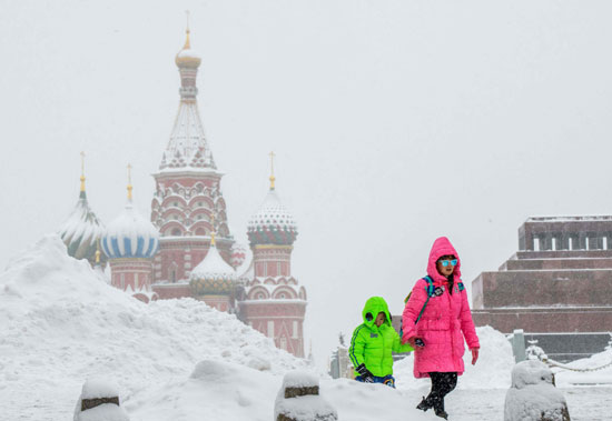 الثلوج-تغطى-موسكو