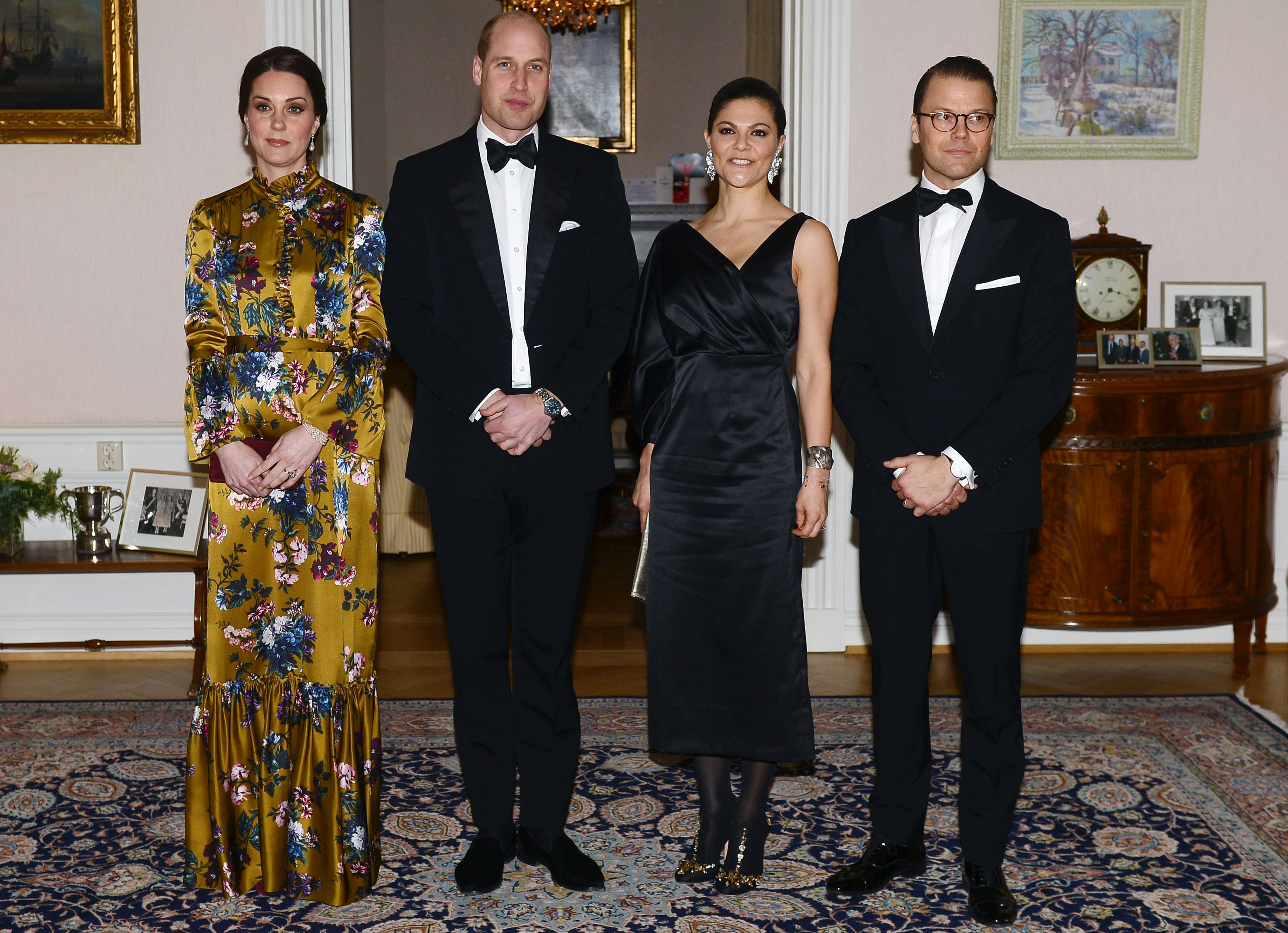 الأمير وليم وزوجته ورئيس وزراء السويد وزوجته