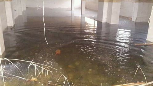 مياه الصرف الزراعى تضرب أساسات المستشفى ببرج العرب