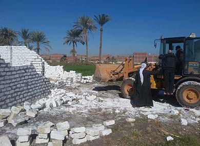 حملة ازالات بمدينة سمسطا