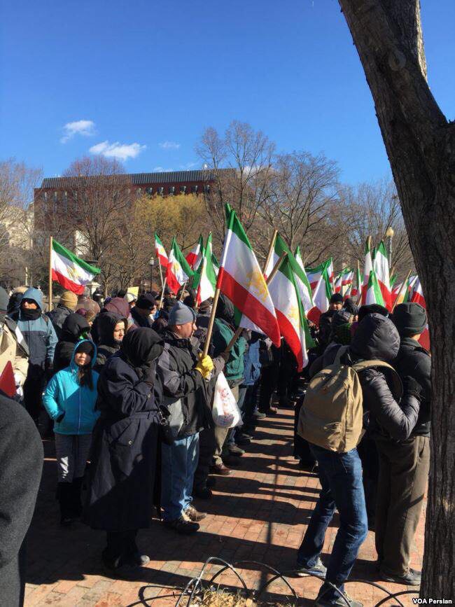 جانب من مظاهرات المعارضة الايرانية فى الخارج