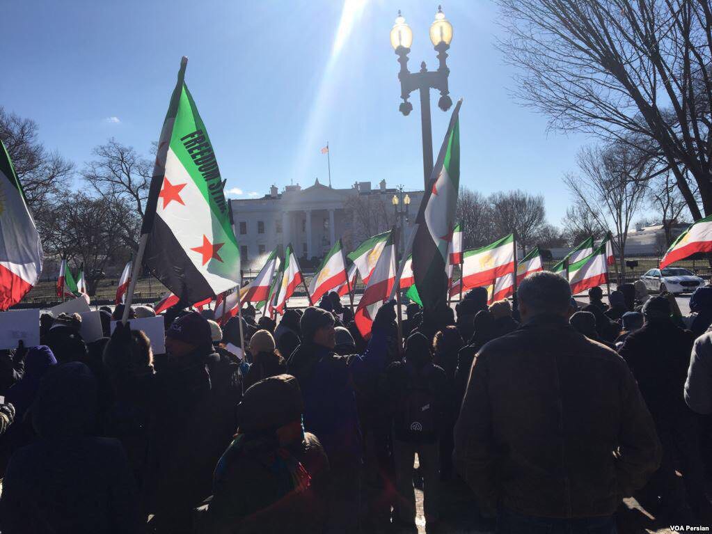 مظاهرات المعارضة الإيرانية فى امريكا