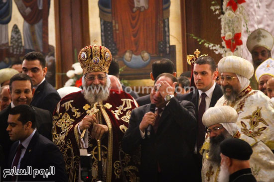 الرئيس السيسى فى الكاتدرائية عام 2016