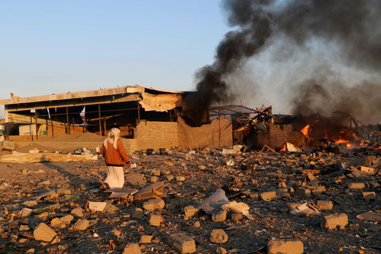 دمار مواقع الحوثيين فى محافظة صعدة