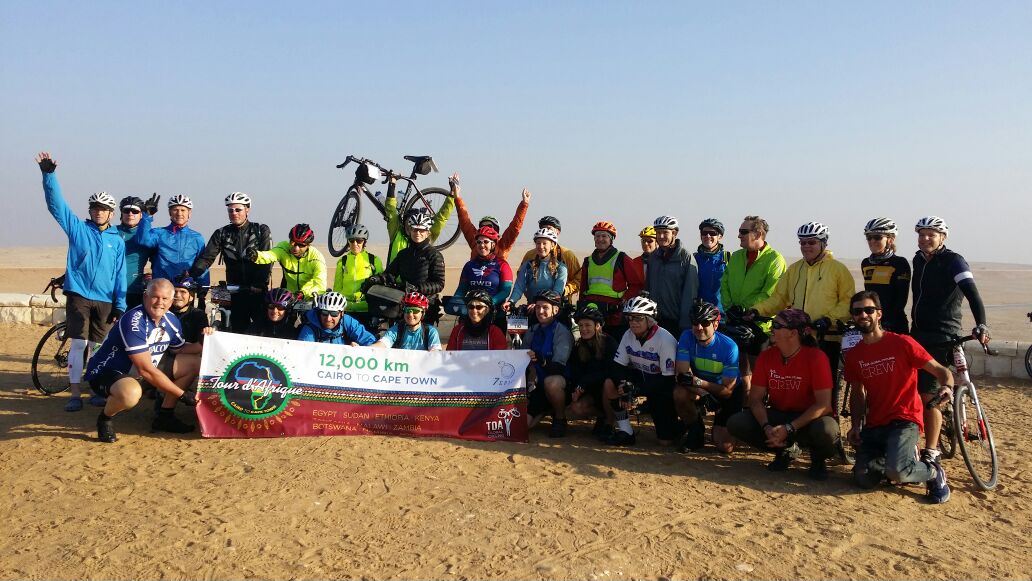 المشاركون فى سباق الدراجات لجنوب أفريقيا