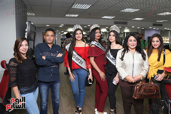 صور جولة ملكات جمال العرب مصر فى صالة تحرير اليوم السابع (17)