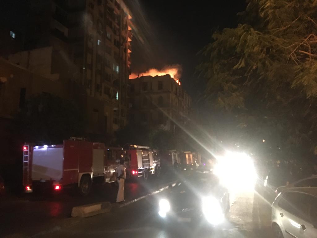 حريق هائل بعقار أمام مستشفى قصر العينى (7)