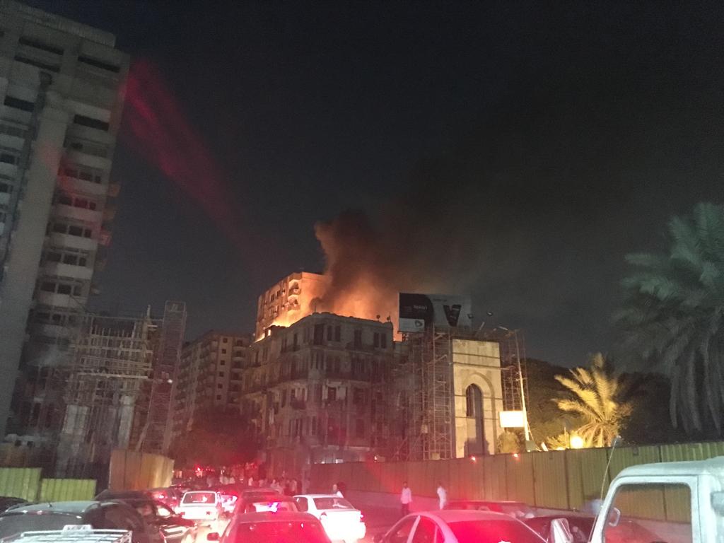حريق هائل بعقار أمام مستشفى قصر العينى (5)