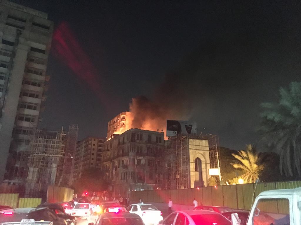 حريق هائل بعقار أمام مستشفى قصر العينى (3)
