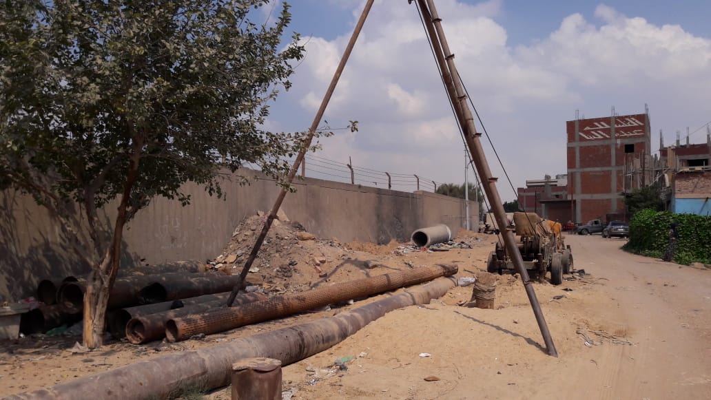 توقف مشروع الصرف الصحى بقرية الحجاز فى الإسماعيلية