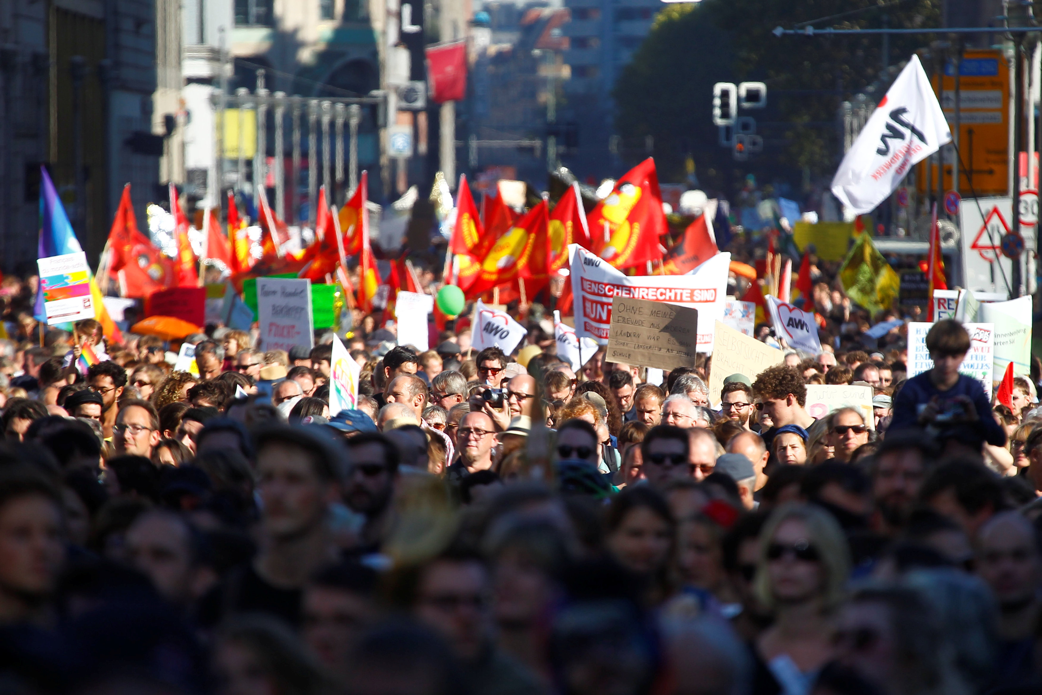 Germany march. Germans on Mass protests.