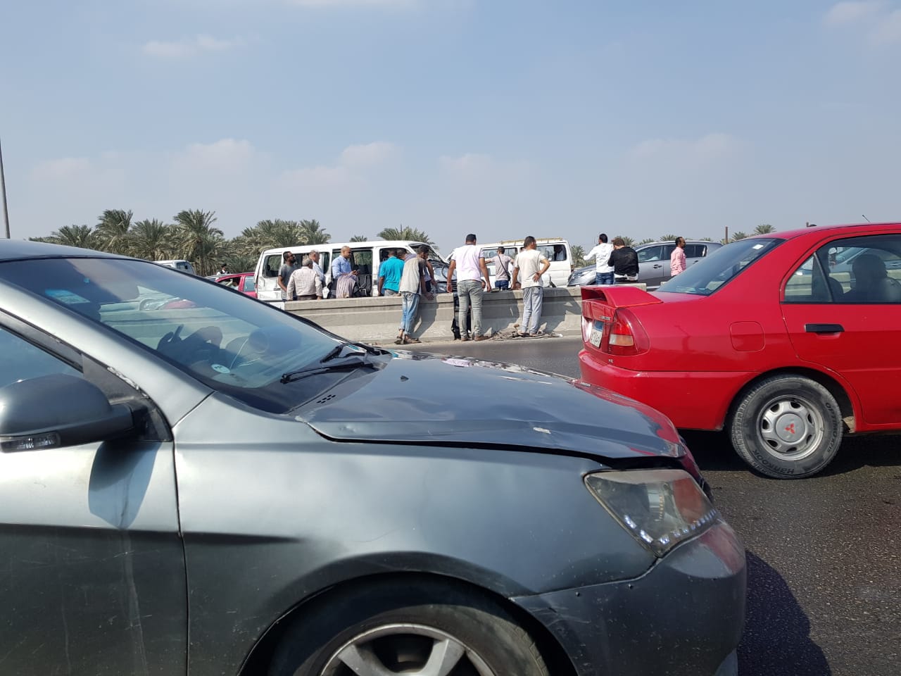 زحام بسبب حادث مرورى