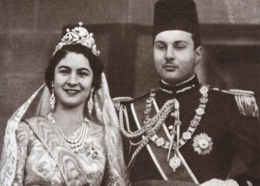زواج الملك فاروق والملكة فريدة