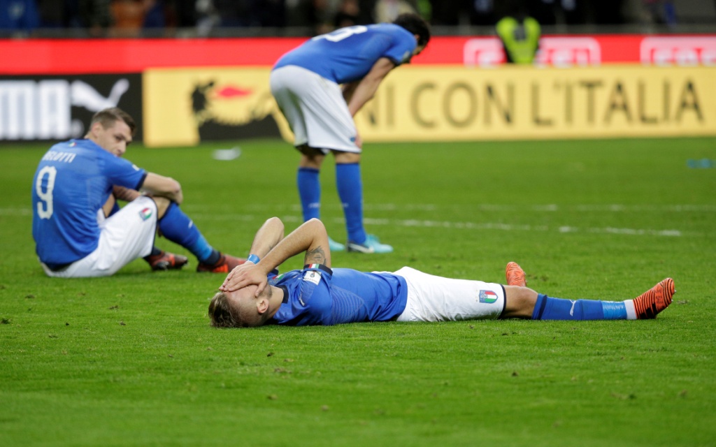 حسرة لاعبى منتخب إيطاليا