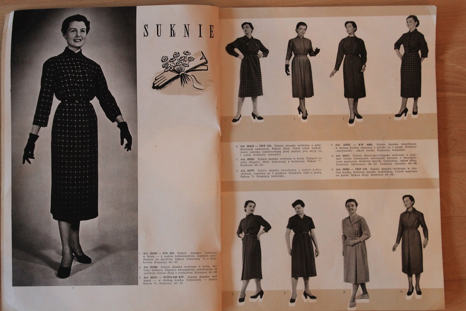 صفحة من مجلة موضة روسية عام 1955