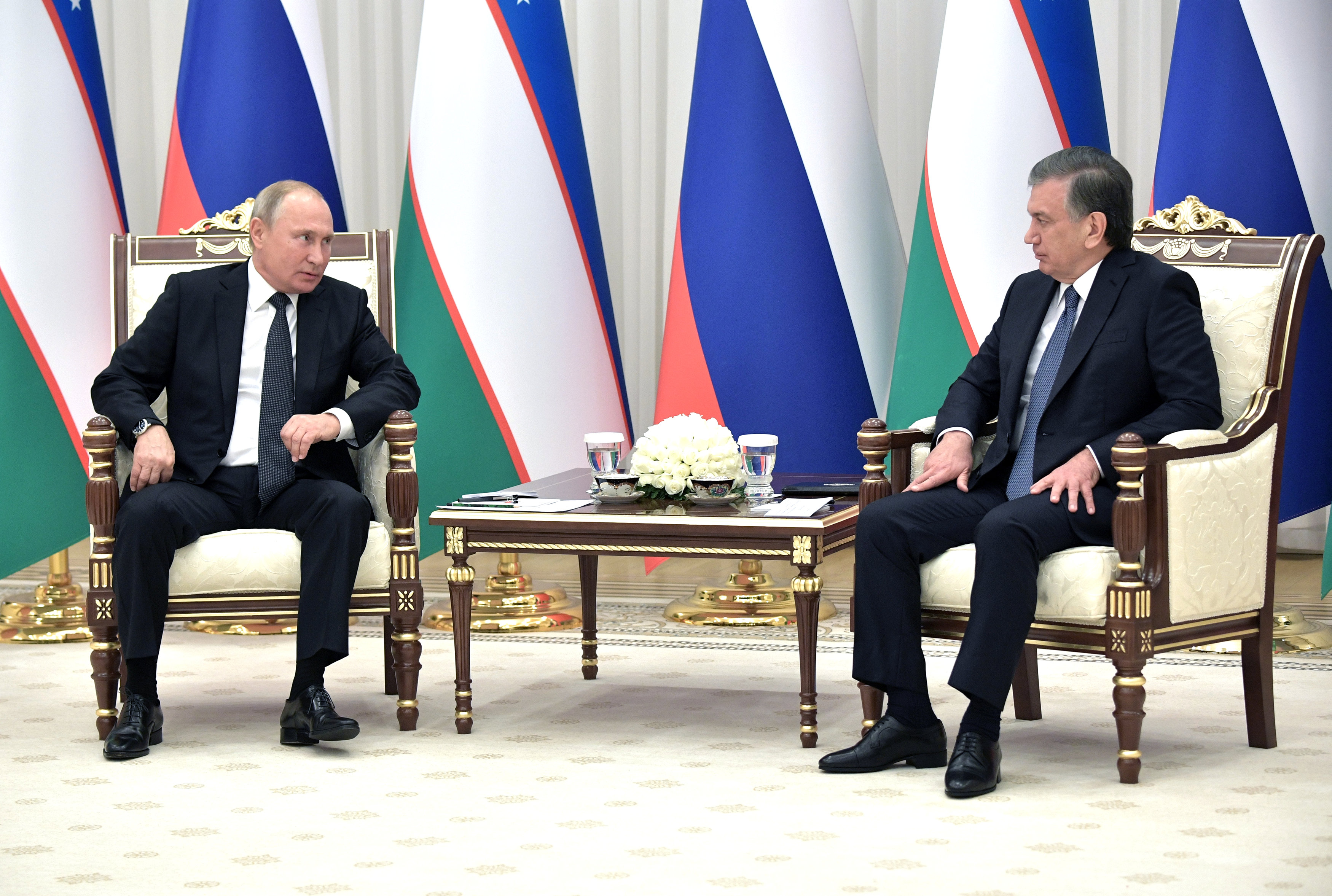 بوتين والرئيس الأوزبكى شوكت ميرضيايف