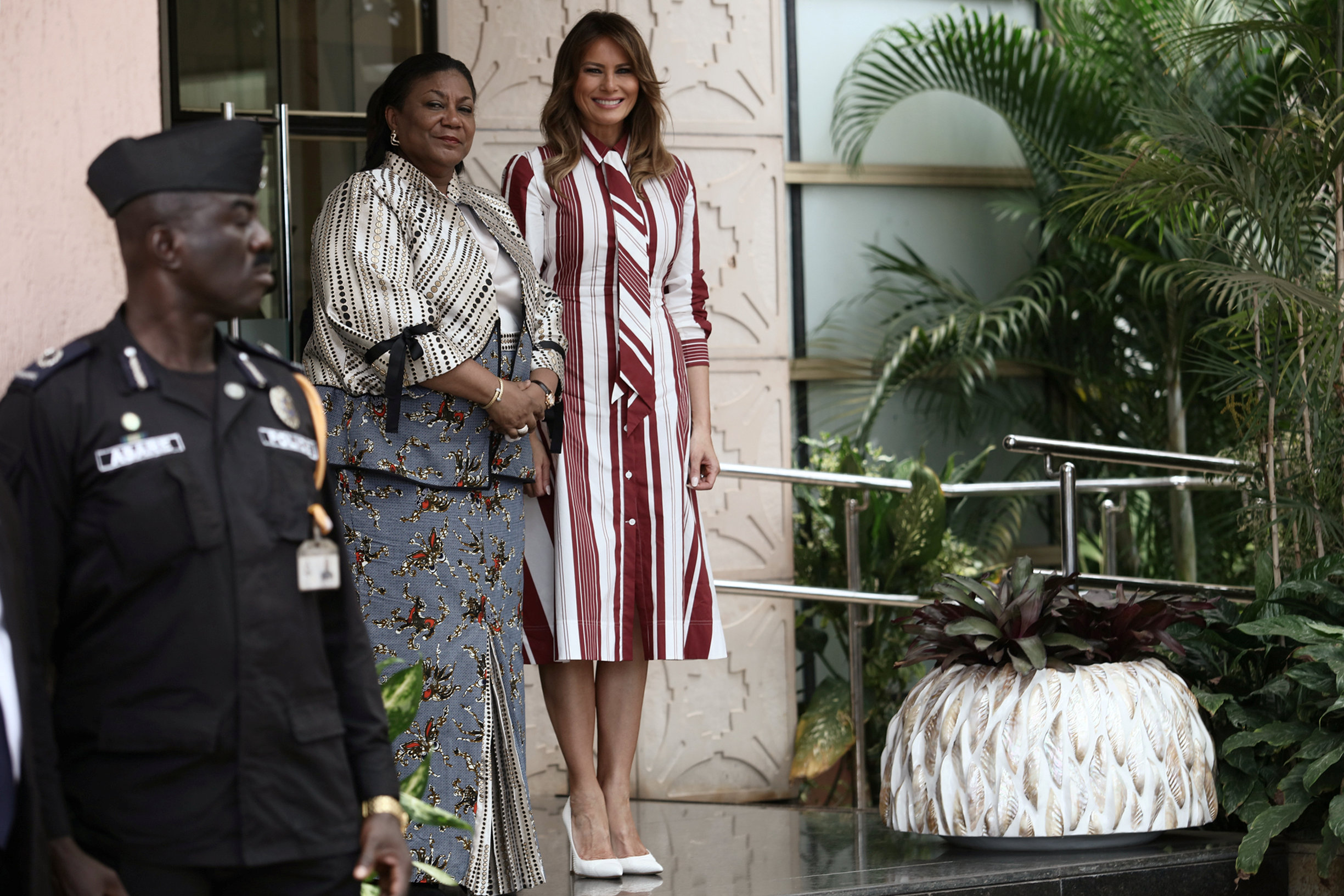 سيدة غانا الأولى ريبيكا أكوفو أدو وميلانيا ترامب