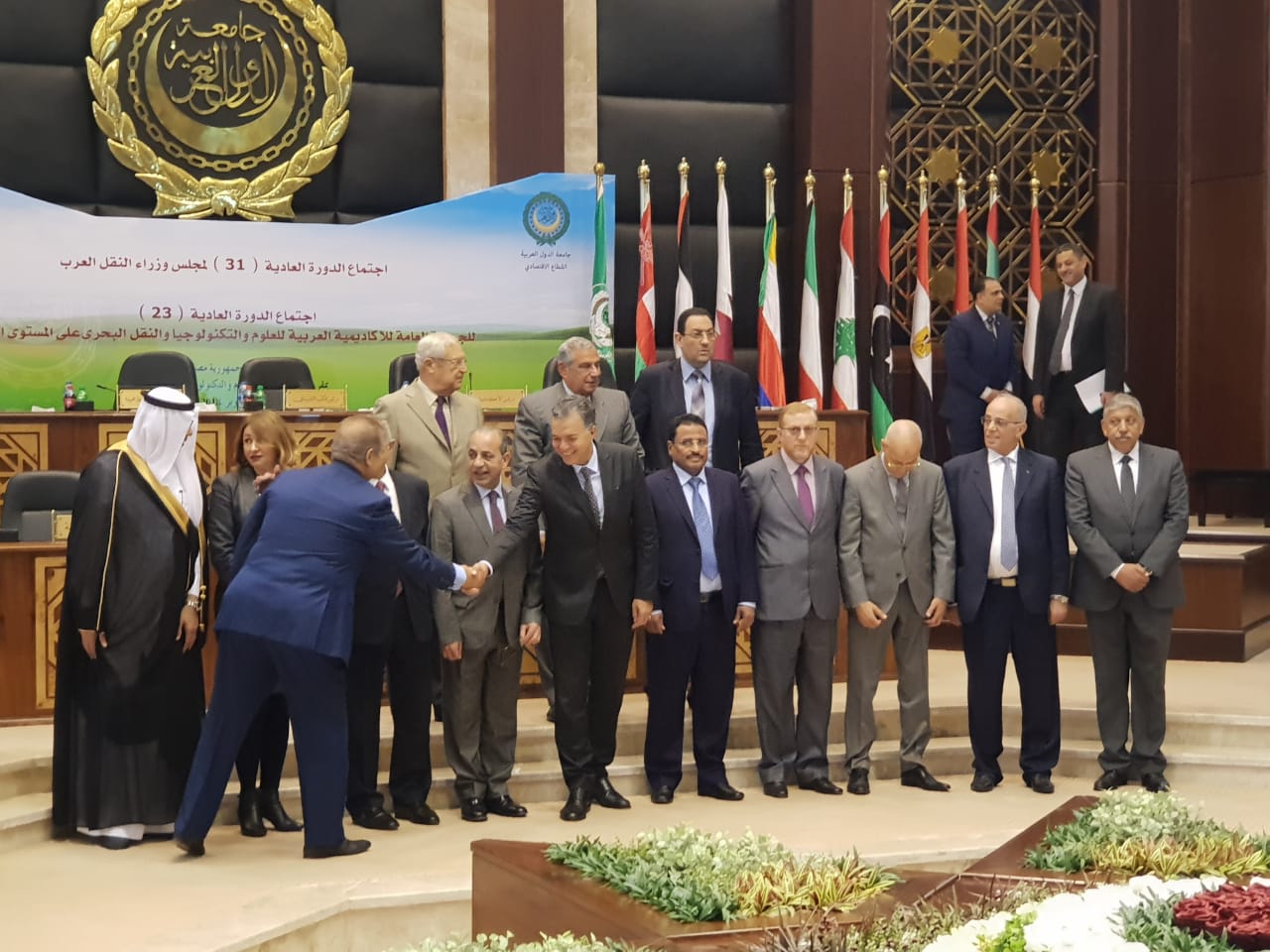  وزير النقل يفتتح  فعاليات اجتماع مجلس وزراء النقل العرب بمقر الأكاديمية العربية (5)