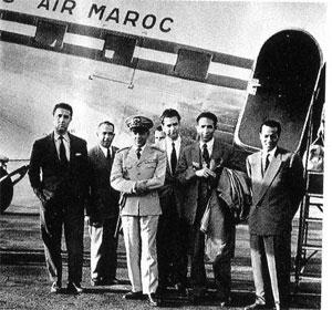 قادة الثورة الجزائرية قبل اختطاف طائراتهم
