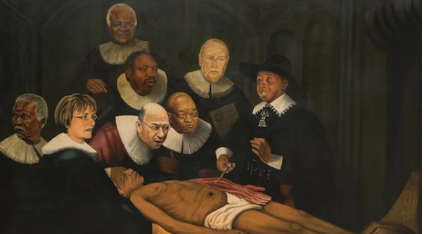لوحة جثة مانديلا